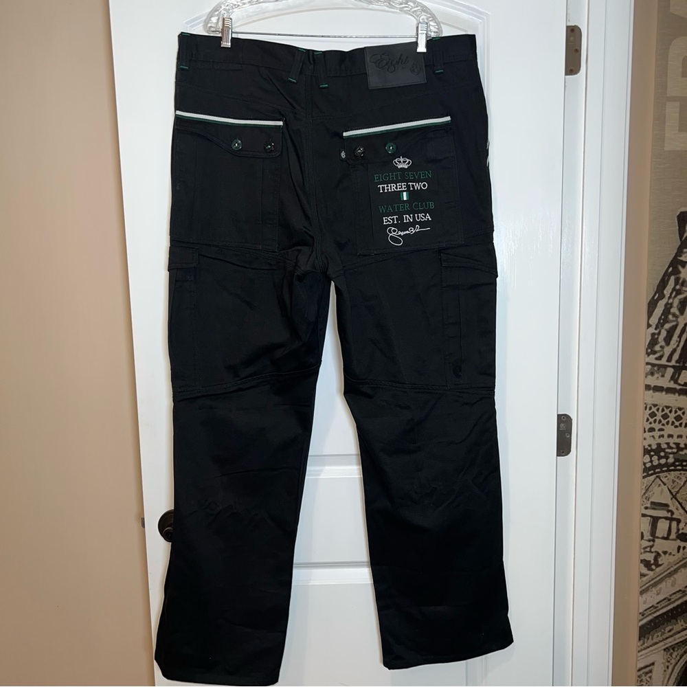Eight 732 Men's Big & Tall Black Y2K Hip Hop Jeezy Denim Size 42 Waist 34 Inseam